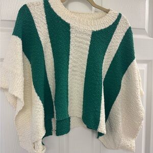 Callahan Teal and Cream Women's Sweater